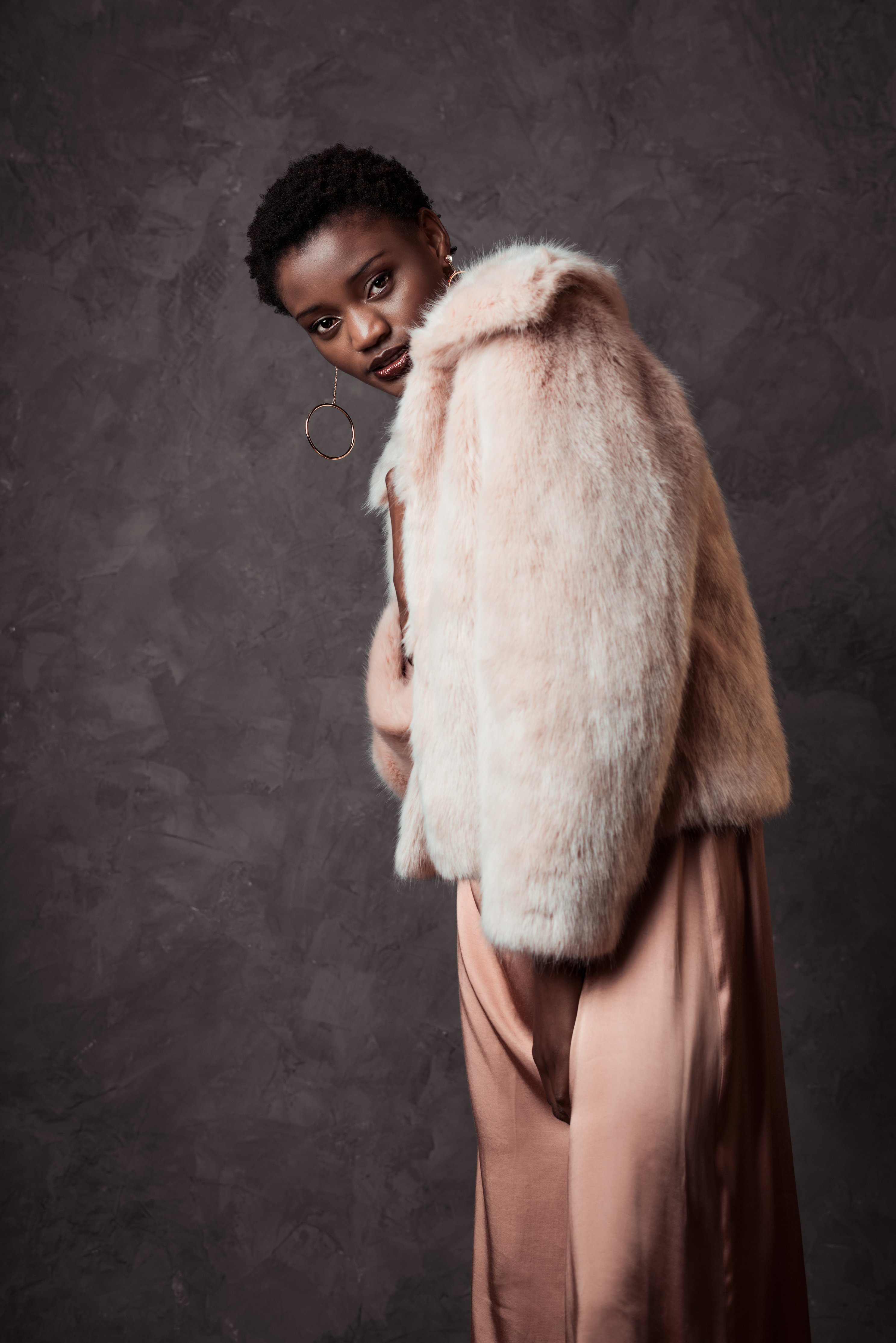 Furry textures for AW21 coats. Photo by Nicole De Khors, Burst by Shopify